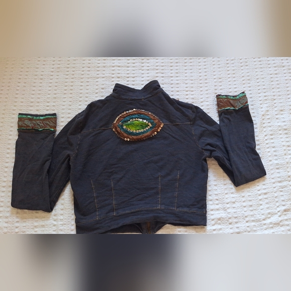 Bedazzled Hippy Crop Jacket Amazing work throughout Jacket - Picture 2 of 8